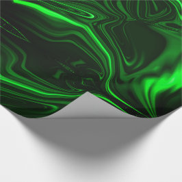 Groene metalen bogen of golvingen, diep donker cadeaupapier