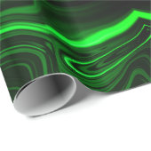 Groene metalen bogen of golvingen, diep donker cadeaupapier (Rol Hoek)