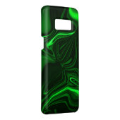 Groene metalen bogen of golvingen, diep donker Case-Mate samsung galaxy hoesje (Achterkant / rechts)