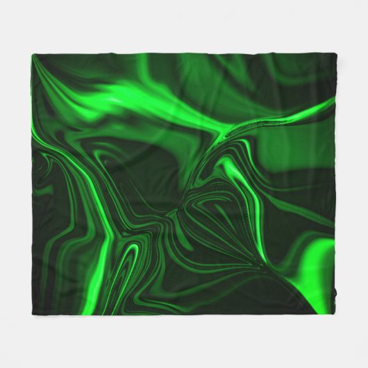 Groene metalen bogen of golvingen, diep donker fleece deken (Voorkant (Horizontaal))