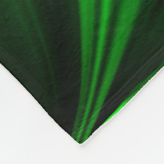 Groene metalen bogen of golvingen, diep donker fleece deken (Hoek)