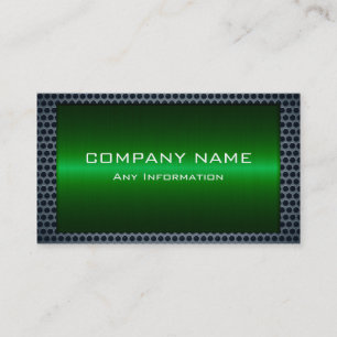 Groene metalen grijze stalen metalen blik visitekaartje
