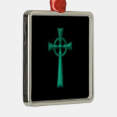 Groene metalen Keltische Kruis Ornament (Rechts)