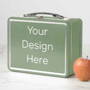 Groene metalen lunchbox
