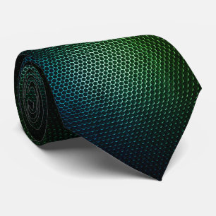 Groene Metalen Mesh Elegantie – Retro Kunst Stropdas