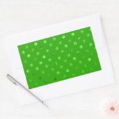 Groene Metallic Faux Folie Polka Dot Achtergrond Rechthoekige Sticker (Envelop)