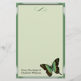 groene metallic vlinder briefpapier