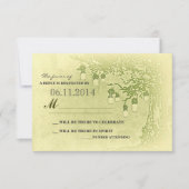 groene metseljars boom rustieke trouw-RSVP-kaarten RSVP Kaartje (Voorkant)