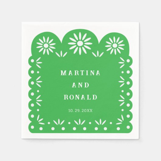 GROENE MEXICAAN PAPEL PICADO SERVET (Voorkant)