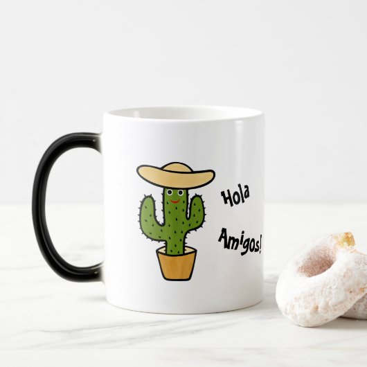 Groene Mexicaanse cactus Magische Mok (Met donut)