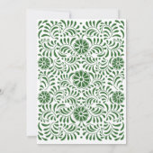 Groene Mexicaanse Talavera trouwkaart Aankondiging (Achterkant)