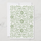 Groene Mexicaanse Talavera trouwkaart Aankondiging (Achterkant)