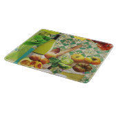 Groene Mexicaanse Tegel met glasstrips Snijplank (Hoek)