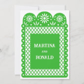 Groene Mexicaanse uitnodiging voor een bruiloft me (Achterkant)