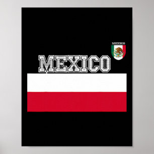 Groene Mexicaanse Voetbalshirt Vlag Voetbal Uitrus Poster