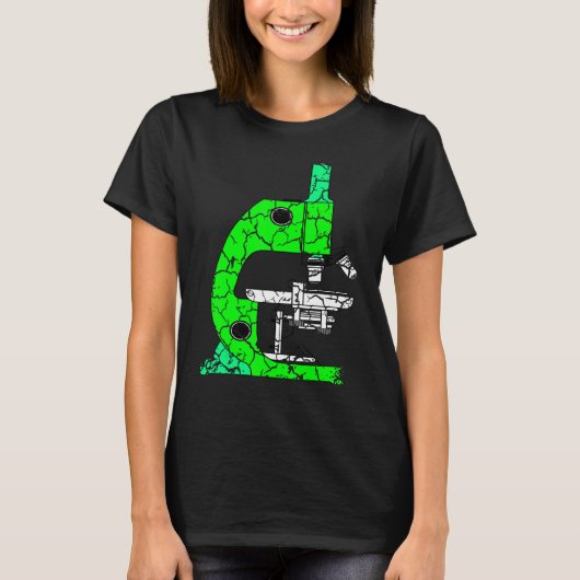 Groene microscoop wetenschapsklasse Ondernemer ver T-shirt (Voorkant)