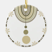 Groene Mid Century Modern Boho Boogboom Ornamenten (Voorkant)