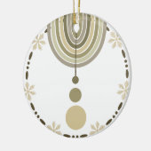 Groene Mid Century Modern Boho Boogboom Ornamenten (Links)