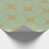 Groene Mid Century Modern Elegante Geometrische Bo Cadeaupapier (Hoek)
