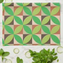 Groene mid-century moderne geometrische patroon