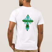 Groene middeleeuwse kruis T-shirt (Achterkant)