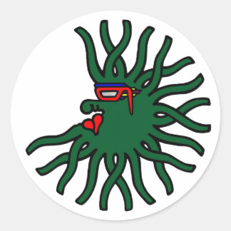 Groene Migrozalt Ronde Sticker