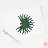Groene Migrozalt Ronde Sticker (Envelop)