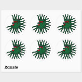 Groene Migrozalt Ronde Sticker (Vel)