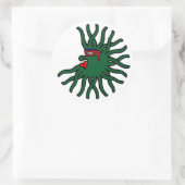 Groene Migrozalt Ronde Sticker (Tas)