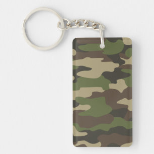 Groene Militair Camouflage Acryl Sleutelhanger