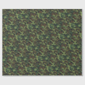 Groene militaire Camo Classic Camouflage Cadeaupapier (Vlak)