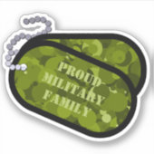 Groene militaire Camo-Labels met tekst Sticker (Voorkant)