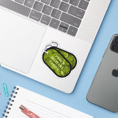 Groene militaire Camo-Labels met tekst Sticker (Laptop met iPhone)