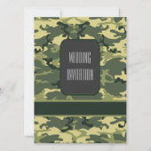 Groene militaire camouflage bruiloft kaart (Achterkant)