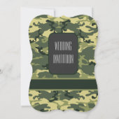 Groene militaire camouflage bruiloft kaart (Achterkant)
