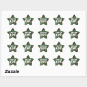 Groene militaire camouflage dank ster envelop zege ster sticker (Vel)