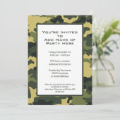 Groene Militaire Camouflage Partij Kaart (Staand voorkant)