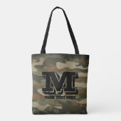 Groene militaire camouflage van het leger over de  tote bag (Achterkant)