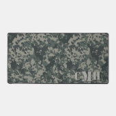 Groene Militaire Digitale Camouflage Stencil Monog Bureaumat (Voorkant)