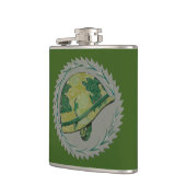 Groene militaire helm heupfles (Links)