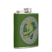 Groene militaire helm heupfles (Rechts)