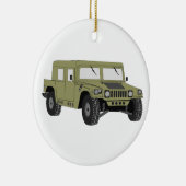 Groene militaire Humvee Keramisch Ornament (Rechts)