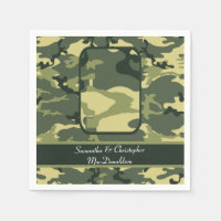 Groene militaire of jacht camouflage bruiloft