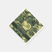 Groene militaire of jacht camouflage bruiloft servetten (Hoek)