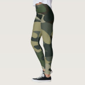 Groene militaire stijl leggings (Links)
