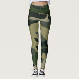 Groene militaire stijl leggings