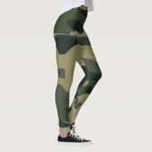 Groene militaire stijl leggings (Rechts)