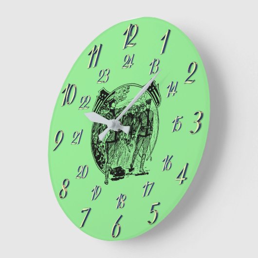 Groene  militaire tijdklok grote klok (Hoek)