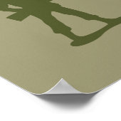 Groene militairen gepersonaliseerd Birthday Poster (Hoek)