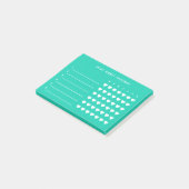 Groene Mini Gewoonte Tracker Plaknotities Post-it® Notes (Schuin)